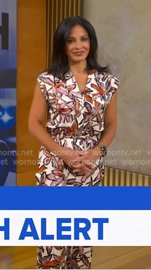 Dr. Tara Narula’s floral print jumpsuit on Good Morning America