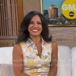 Dr. Tara Narula's floral print sleeveless shirtdress on Good Morning America
