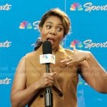 Dru-Ann's brown vest and pants set on The Five Star Weekend