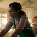 Dru-Ann's green tank top and leggings set on The Five Star Weekend