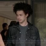 Dustin’s black denim jacket on Elle