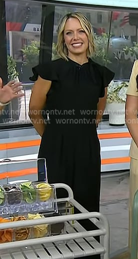 Dylan’s black flutter sleeve jumpsuit on Today