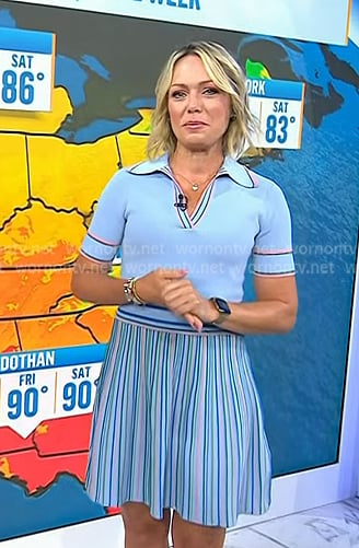 Dylan’s blue striped polo dress on Today