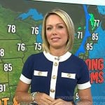 Dylan's navy contrast trim dress on Today