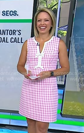Dylan’s pink gingham check mini dress on Today