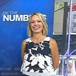 Dylan’s white and navy floral layered top on Today