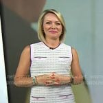 Dylan’s white sleeveless tweed mini dress on Today