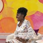 Elaine Swann’s floral lace dress on Today