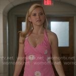 Elle’s pink daisy halter dress on Elle