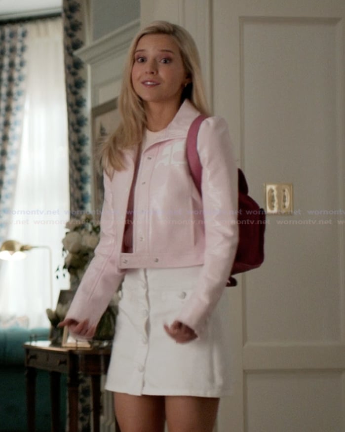 Elle’s pink leather jacket on Elle