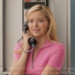 Elle's short-sleeve zip front dress on Elle