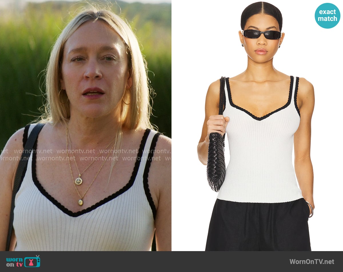 Elodie the Label Shay Tank Top worn by  Tatum McKenzie ( Chloë Sevigny) on The Five Star Weekend