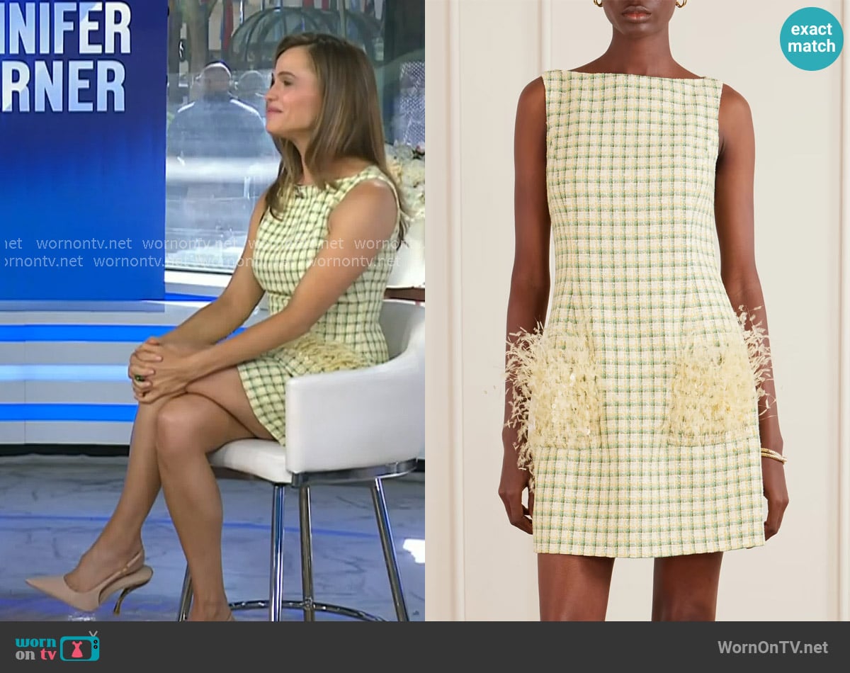 Jennifer Garner’s yellow check mini dress on Today