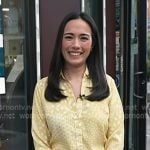 Emilie’s yellow print button down shirt on Today