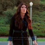Emily’s contrast denim belted dress on The Real Housewives of Orange County