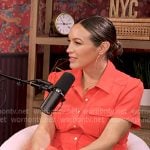 Emily’s red short sleeve shirtdress on Access Hollywood