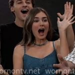 Emma’s denim lace-trim tank top on General Hospital