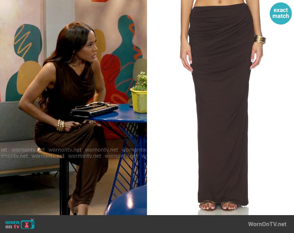 Entire Studios Drape Skirt worn by Hayley Lawson (Marquita Goings) on Beyond the Gates