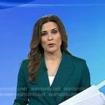 Erin McLaughlin's green double breasted blazer on Today