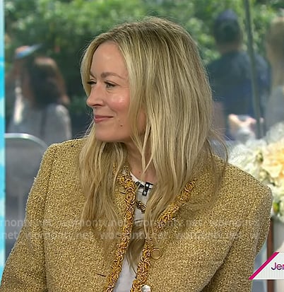 Erin Walsh’s gold tweed jacket on Today
