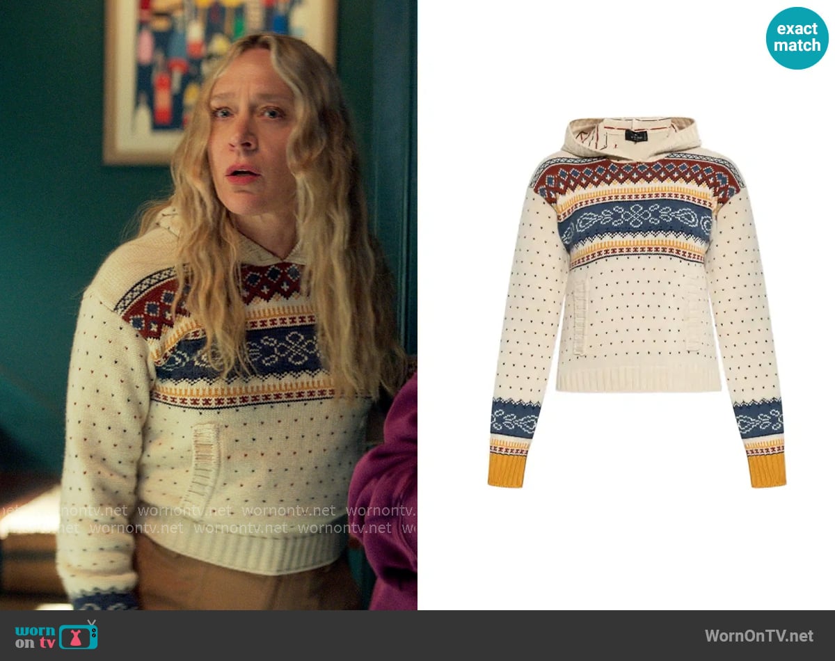 Tatum’s fair isle hooded sweater on The Five Star Weekend Tatum’s fair isle hooded sweater on The Five Star Weekend