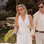 Eva’s white sleeveless shirtdress on Elle