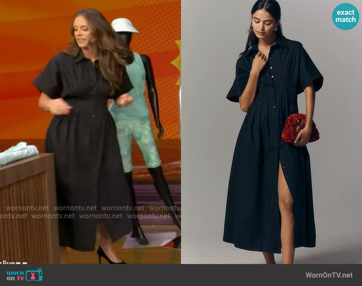 Exquise Tobie Shirtdress worn by Monica Mangin on Live with Kelly and Mark