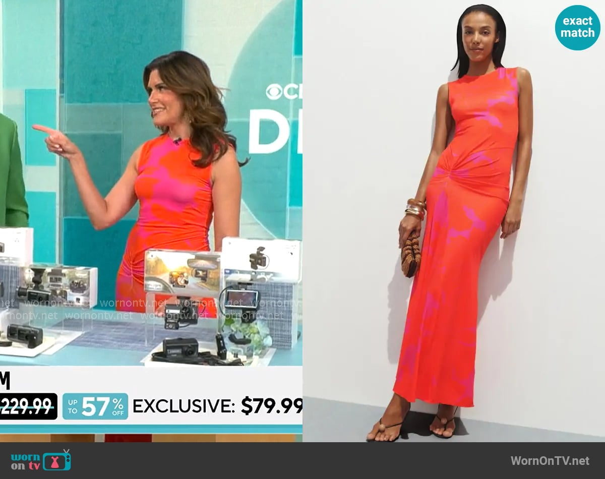 Eywasouls Malibu Annie Dress worn by Adriane Kiss on CBS Mornings