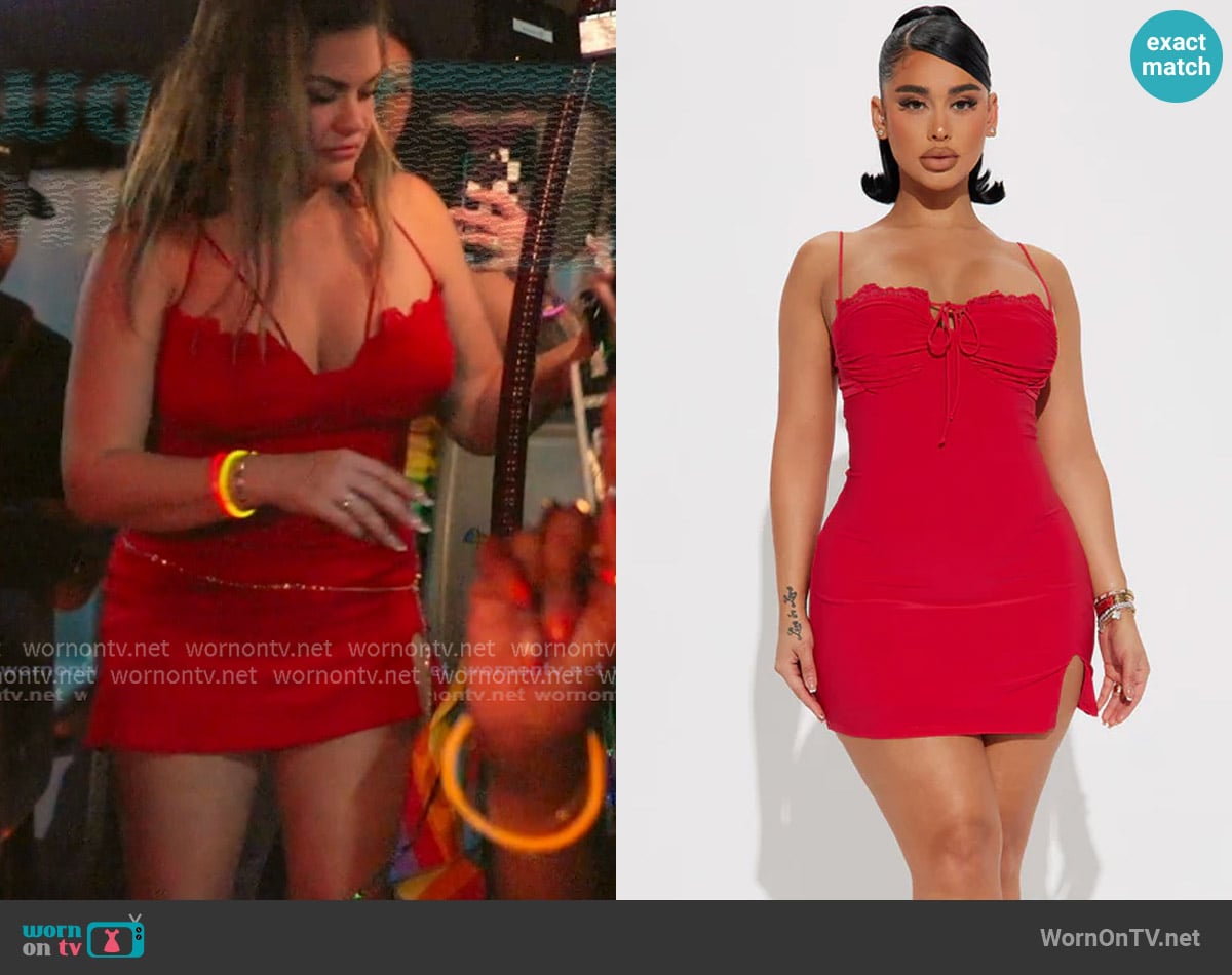 Fashion Nova Alicia Ruched Mini Dress worn by Brittany Cartwright on The Valley