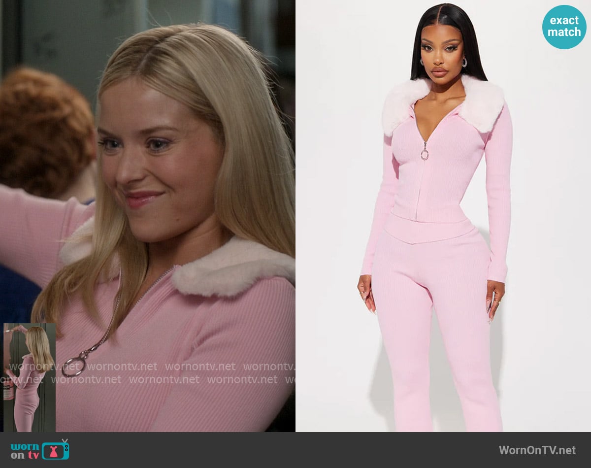 Fashion Nova Always Sweet Sweater Pant Set worn by Elle Woods (Lexi Minetree) on Elle