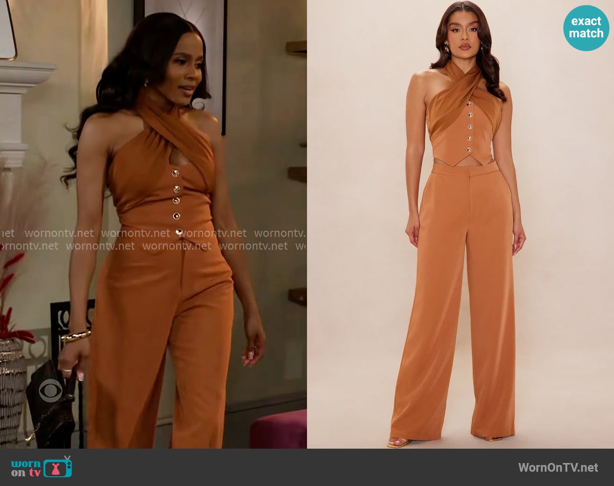 Fashion Nova Clarice Wide Leg Pant Set worn by Hayley Lawson (Marquita Goings) on Beyond the Gates