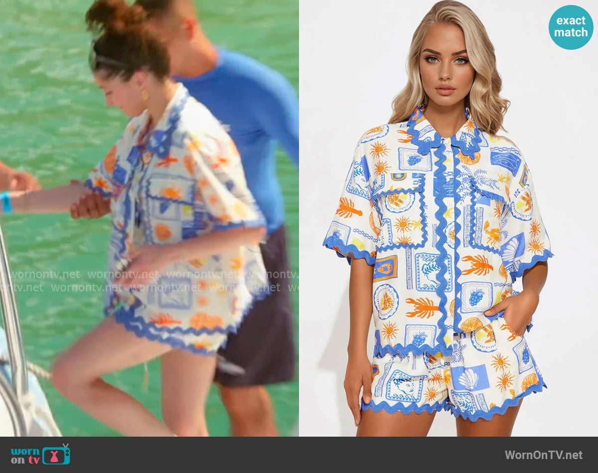 Fashion Nova Europe Getaway Short Set worn by Melissa Carelli on The Valley