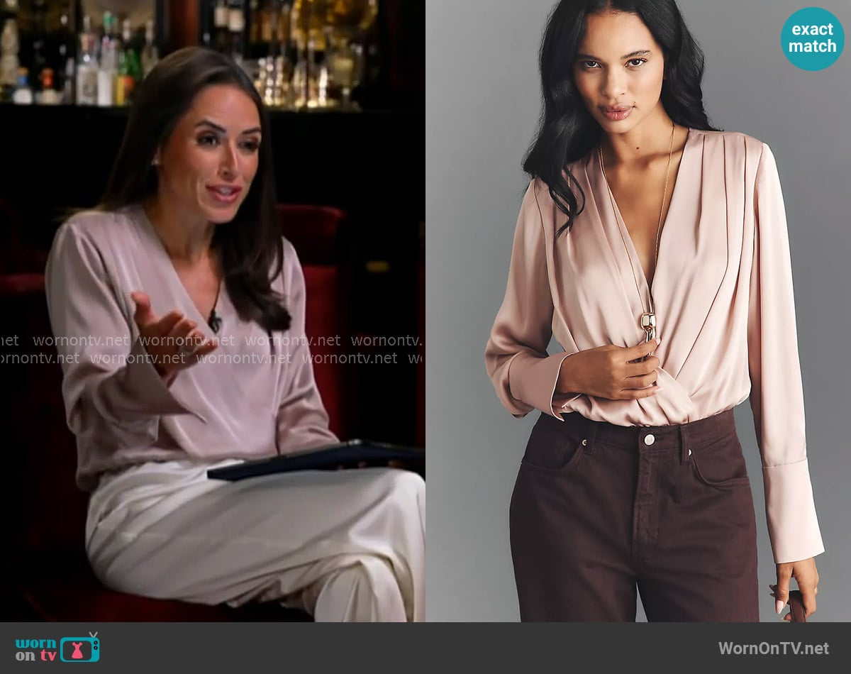 Favorite Daughter The Date Blouse Bodysuit worn by Kaylee Hartung on Today