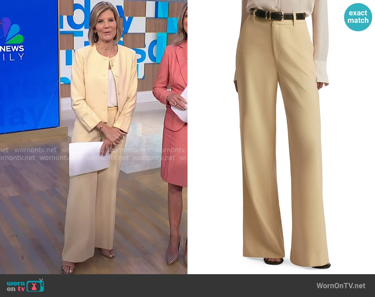 Favorite Daughter The Jones Wide-Leg Pants in Blondie worn by Kate Snow on NBC News Daily