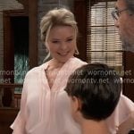Felicia’s peach pink blouse on General Hospital