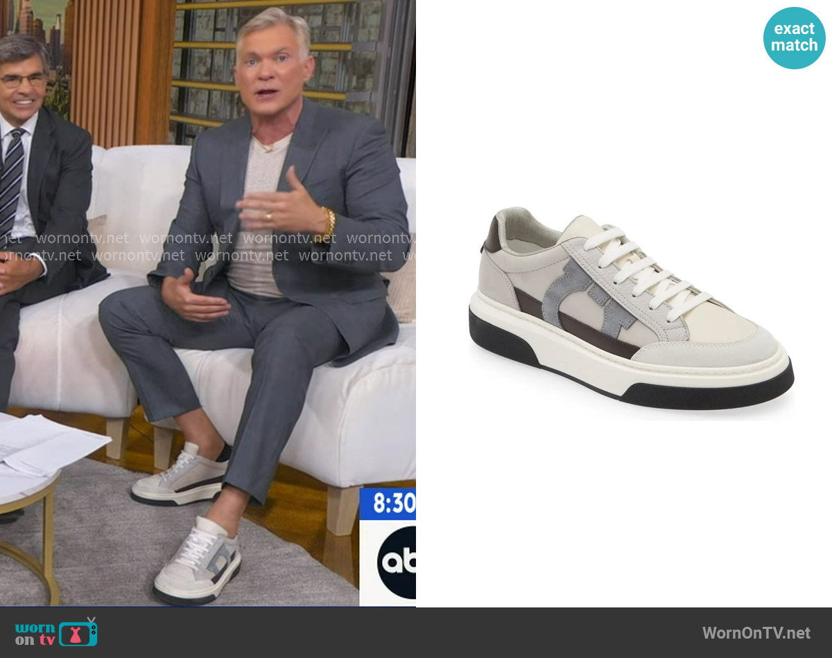Sam Champion’s grey sneakers on GMA Sam Champion’s grey sneakers on GMA