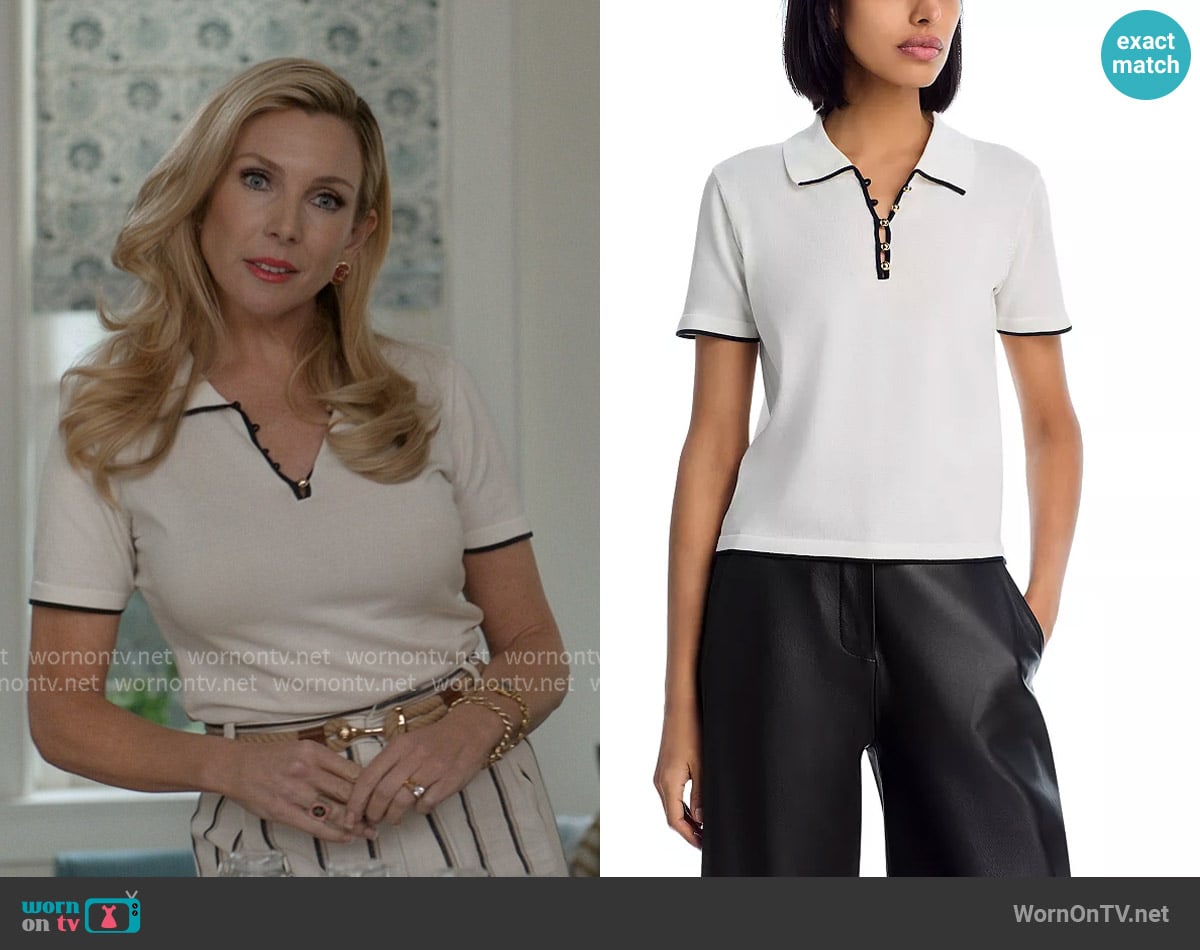 Frame The Sport Polo Sweater worn by Eva Woods (June Diane Raphael) on Elle