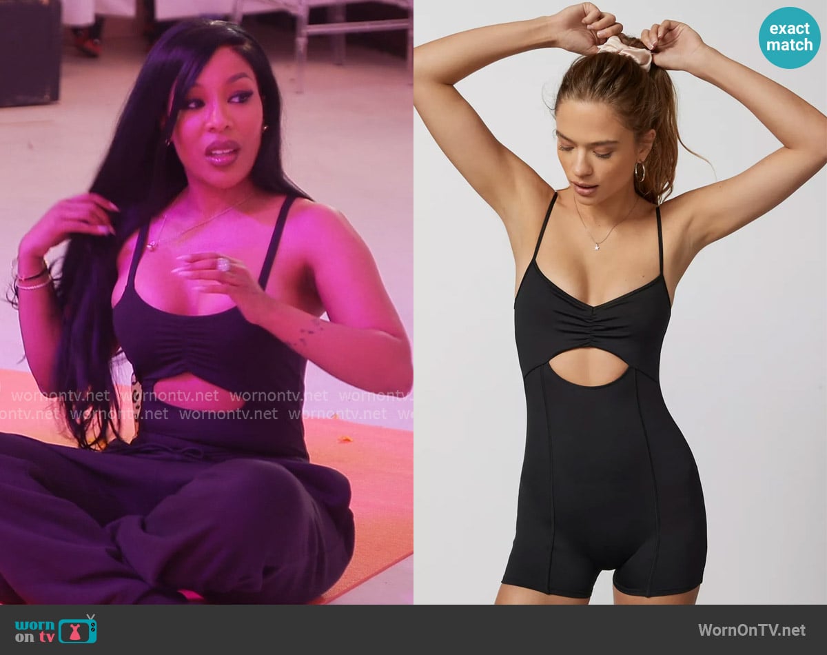 Frankies Bikinis Clara Cutout Bodysuit worn by Kimberly Michelle Pate on The Real Housewives of Atlanta