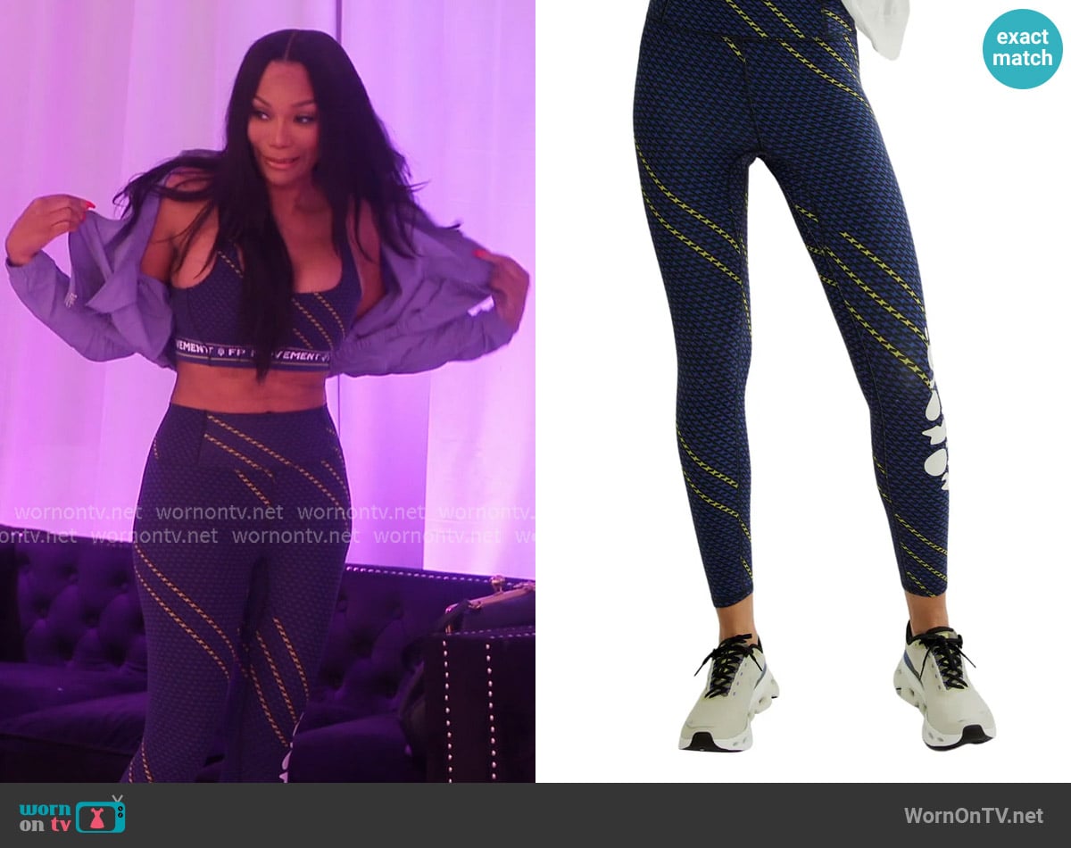 Free People FP Movement Never Better Graphic Leggings worn by Angela Oakley on The Real Housewives of Atlanta