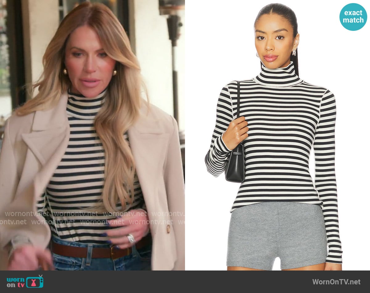 Free People Good Good Turtle Stripe Top worn by Jennifer Pedranti on The Real Housewives of Orange County