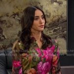 Gabi’s floral shirtdress on Days of our Lives