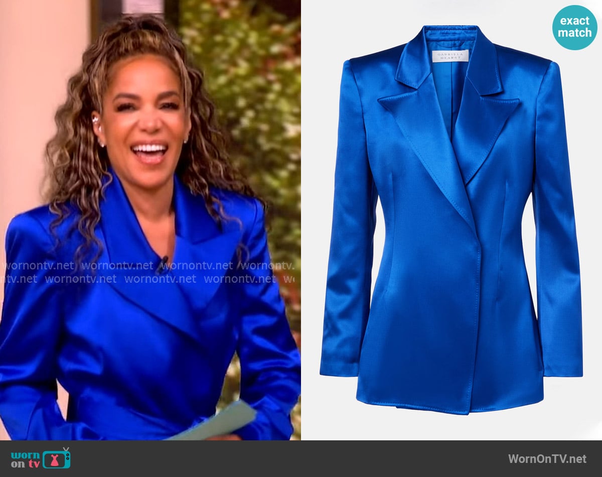 Gabriela Hearst Aleah silk blazer worn by Sunny Hostin on The View