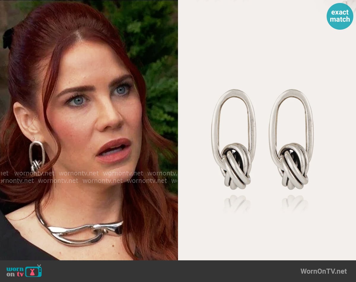 Gas Bijoux Gil Earrings worn by Sally Spectra (Courtney Hope) on The Young and the Restless