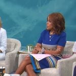 Gayle King’s blue striped dress on CBS This Morning