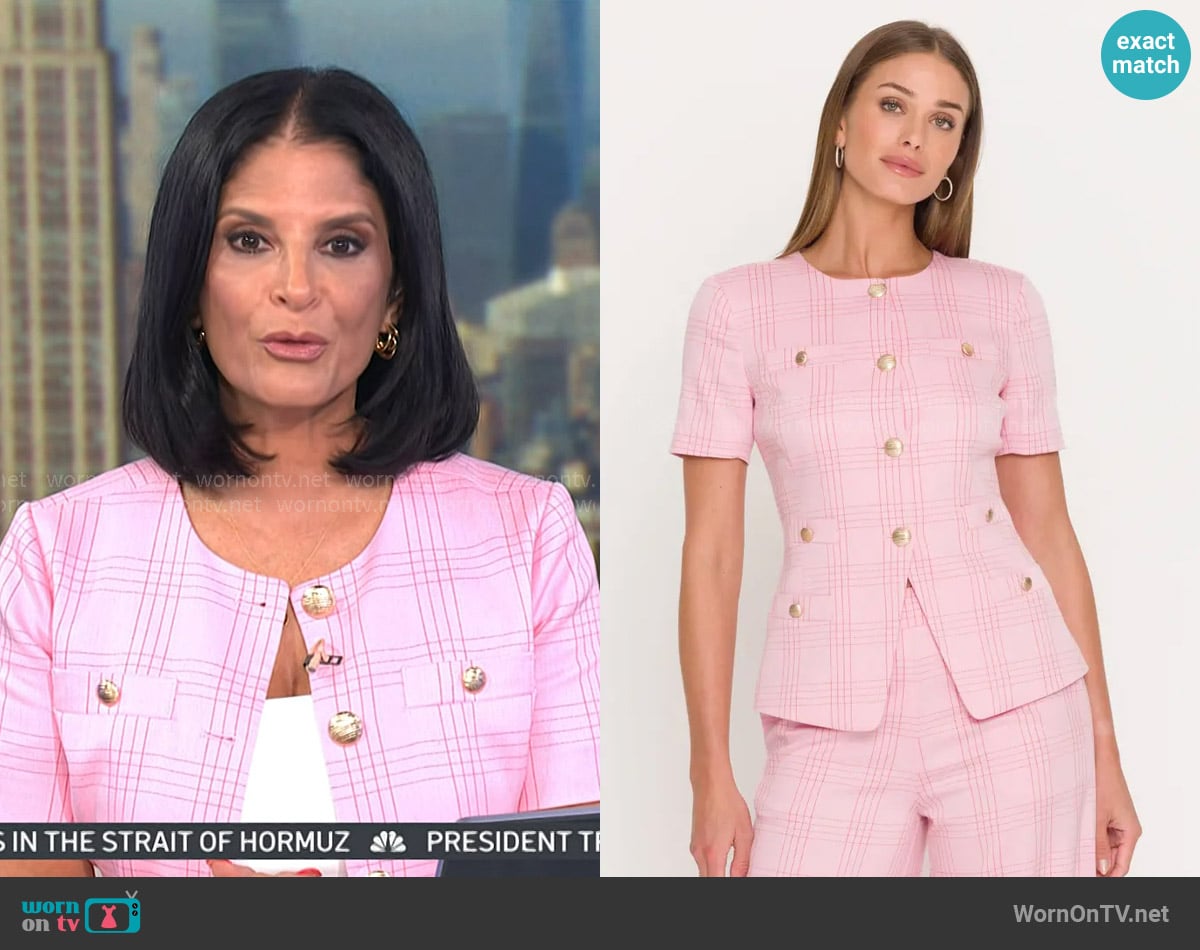 Generation Love Reyes Windowpane Suiting Jacket worn by Darlene Rodriguez on Today