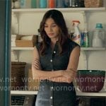 Gigi’s denim button front dress on The Five Star Weekend