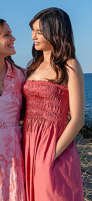 Gigi’s pink smocked bodice dress on The Five Star Weekend