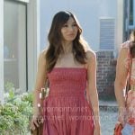 Gigi’s pink smocked bodice dress on The Five Star Weekend