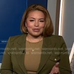 Gilma’s green blazer on NBC News Daily