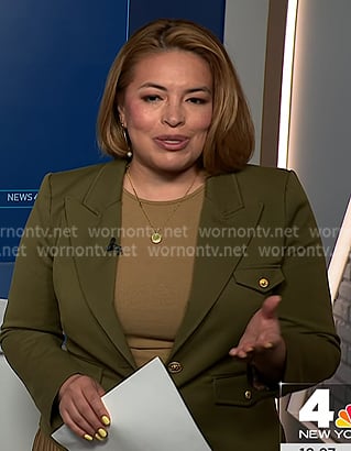Gilma's green blazer on NBC News Daily